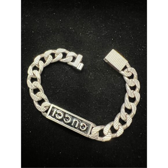 ⚡️SPRING CLEAN SALE⚡️
 lGucci silver tone chain bracelet unisex - Picture 1 of 7